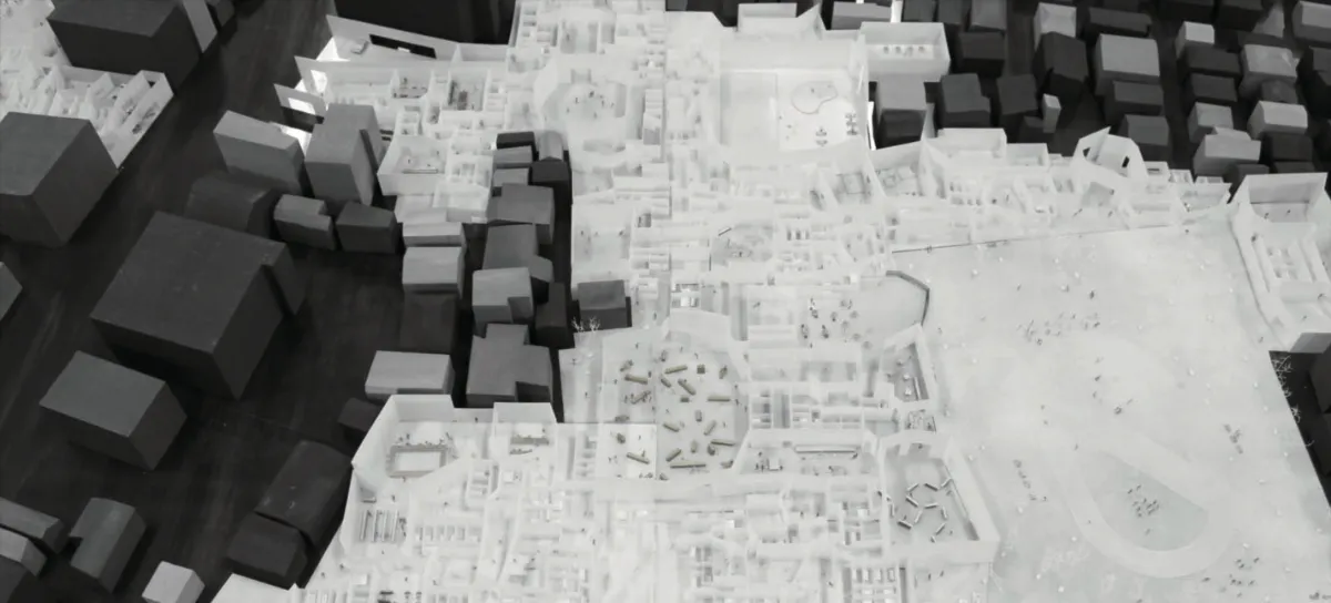 NETWORK VILLAGEの建築模型（俯瞰）